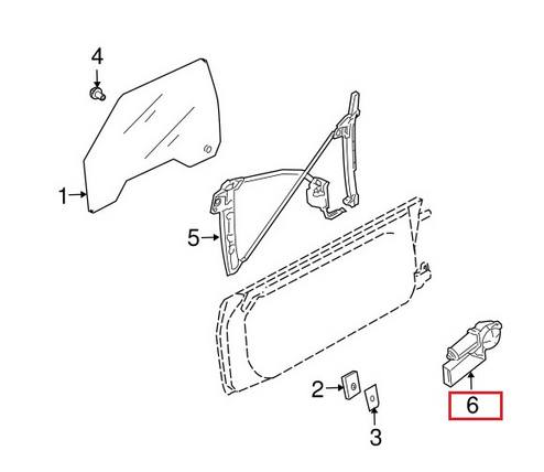 Audi Window Motor - Front Driver Side 8H1959801D